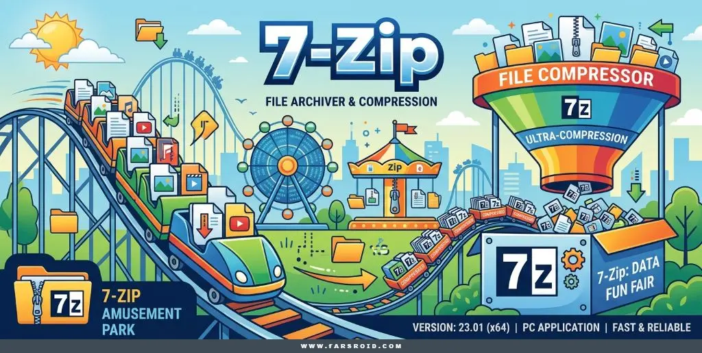 دانلود 7Zip برای ویندوز - نرم افزار فشرده سازی فایل